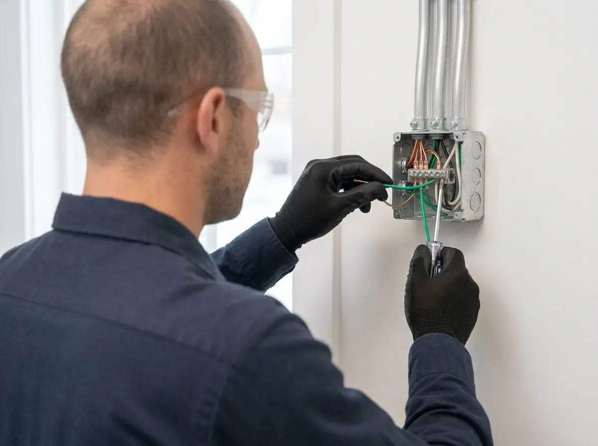Electrician performing house wiring and rewiring in North York